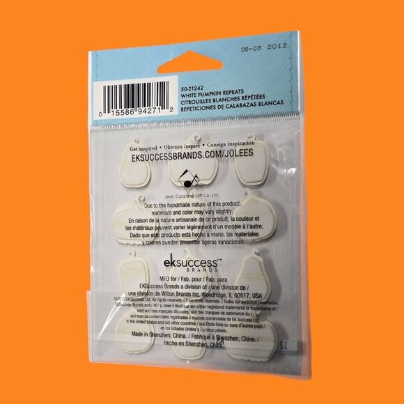 Halloween Stickers Jolee's White Pumpkin Glitter Gem Repeats Articulate Skeleton - Picture 5 of 8